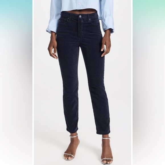 NWT Good American women's classic corduary pants Ink blue - Picture 1 of 15